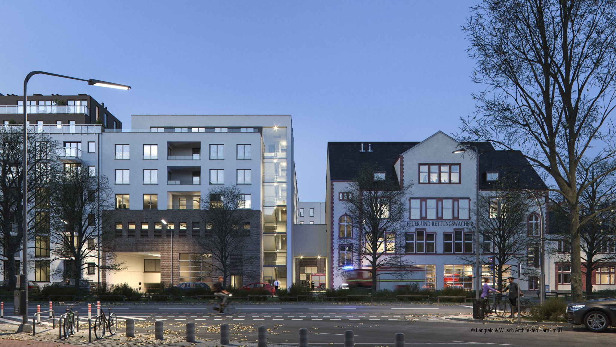 Feuer- und Rettungswache 2 | Gallus | Visualisierung des Neubaus ab 2025 | © Lengfeld & Wilisch Architekten PartG mbH