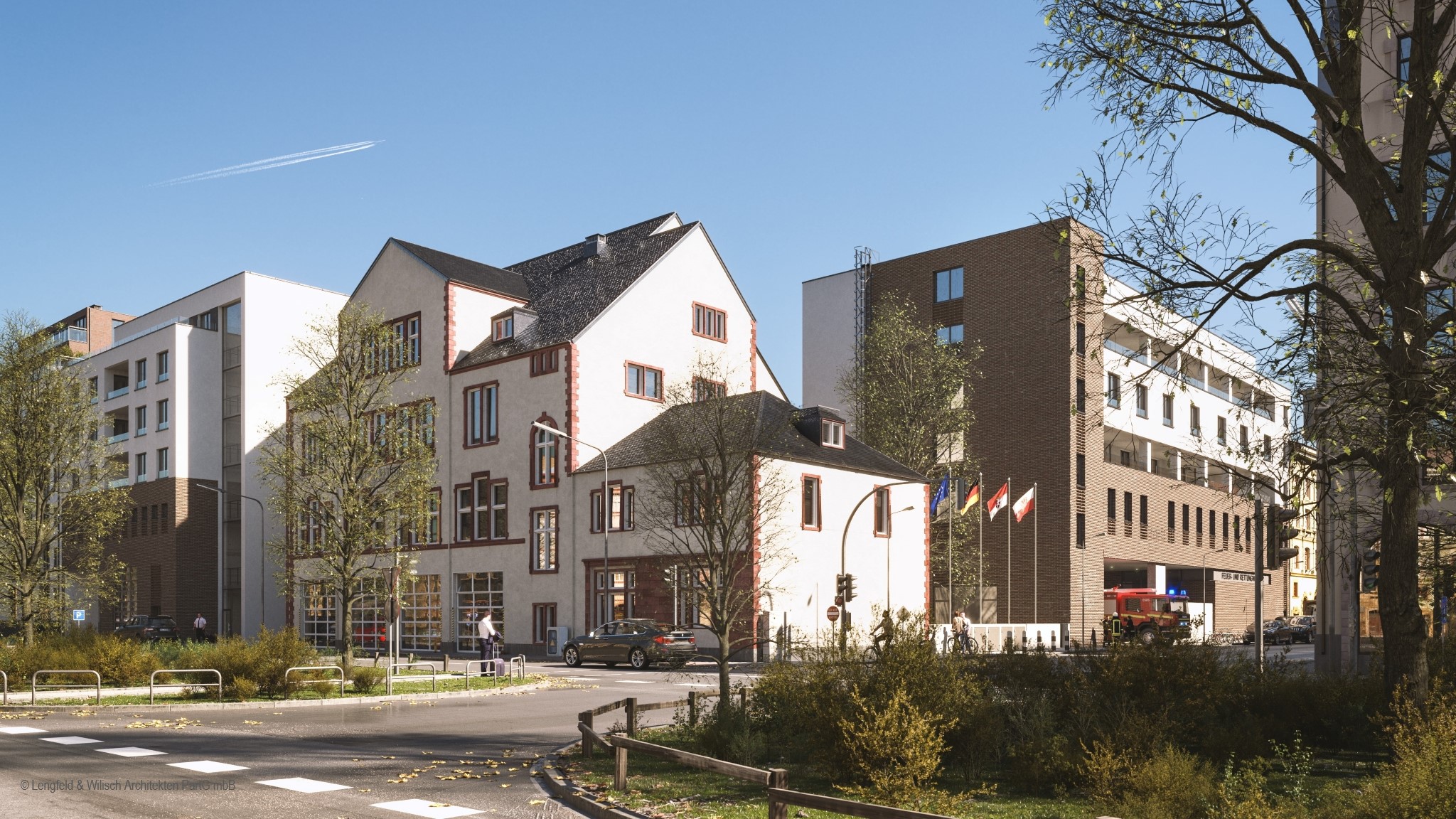 Feuer- und Rettungswache 2 | Gallus | Visualisierung des Neubaus ab 2025 | © Lengfeld & Wilisch Architekten PartG mbH 