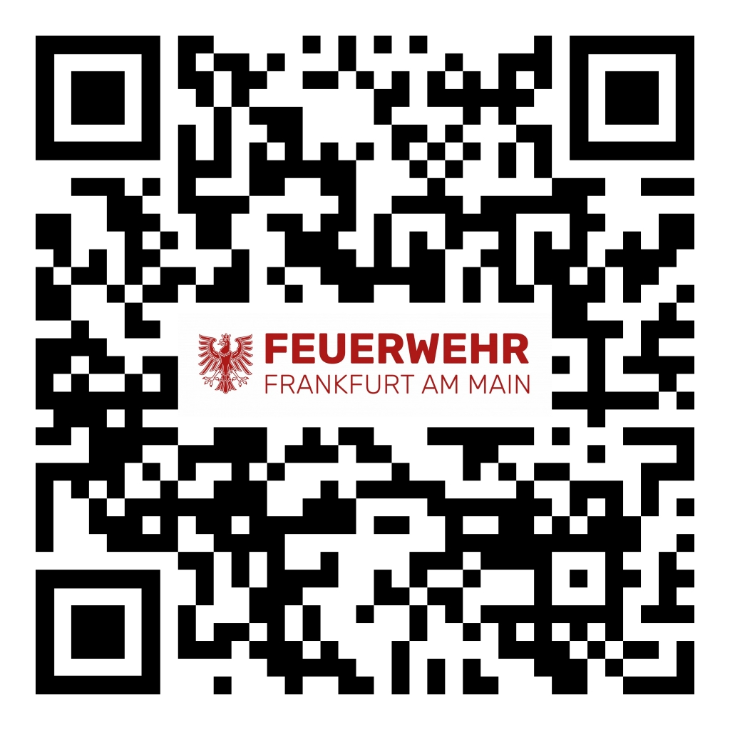 QR-Code www.feuerwehr-frankfurt.de mit LOGO Feuerwehr Frankfurt | © Feuerwehr Frankfurt am Main QR-Code www.feuerwehr-frankfurt.de mit LOGO Feuerwehr Frankfurt | © Feuerwehr Frankfurt am Main